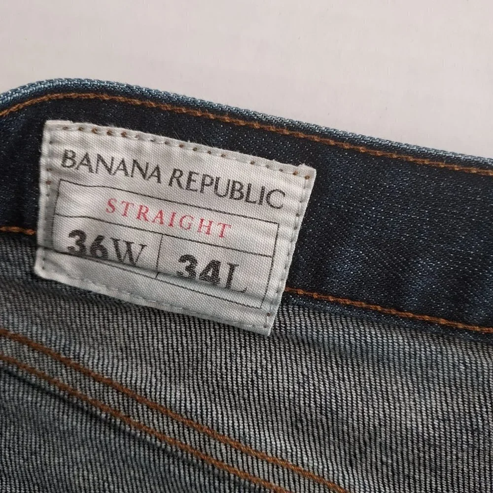 Banana Republic Men Straight Leg Jeans Size 36W/34L